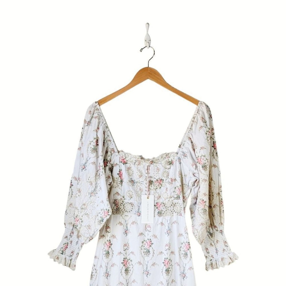 Loveshackfancy Cottage Floral Toulon Eyelet Dress NWT Sz 6 in Vanilla Ki… - Picture 8 of 16